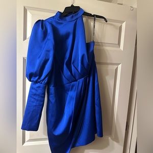 One Shoulder Royal Blue Cocktail Dress